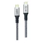 USB cable 2GO 797512 USB 3.2 Gen 2 1.2 m USB C Black Silver