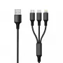 USB Cable 2GO 797154 3m USB B USB C/Micro-USB B/Lightning Black
