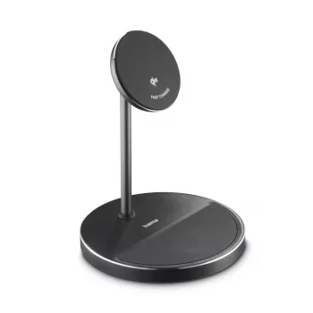 Hama 00201738 mobile device charger Headphones, Smartphone Black USB Wireless charging Fast charging Indoor