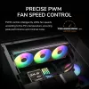 Fan COUGAR Unity240-FB 240mm ARGB PWM reversed single-frame, 120mm (700–1600 RPM), FDB, white