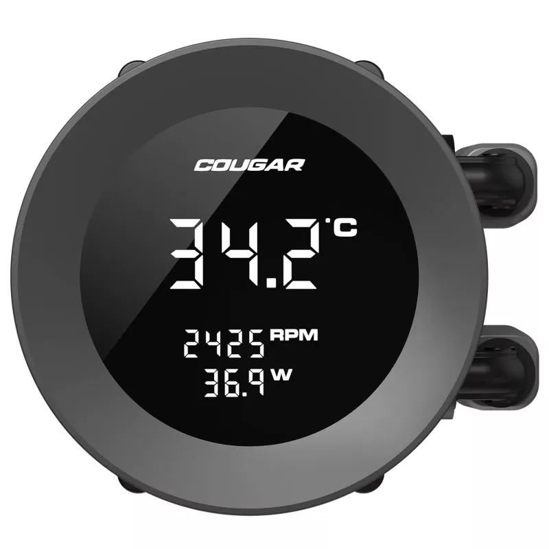 All-in-one liquid CPU cooler Cougar Poseidon Vistek 360, ARGB, 120mm fans, 700–2500 RPM, Black