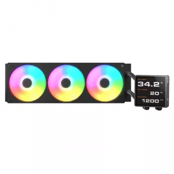 All-in-one CPU liquid cooler Cougar Poseidon Vistek Pro 360, ARGB, 120 mm fans, Black, multi-socket support