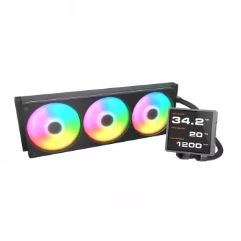All-in-one CPU liquid cooler Cougar Poseidon Vistek Pro 360, ARGB, 120 mm fans, Black, multi-socket support