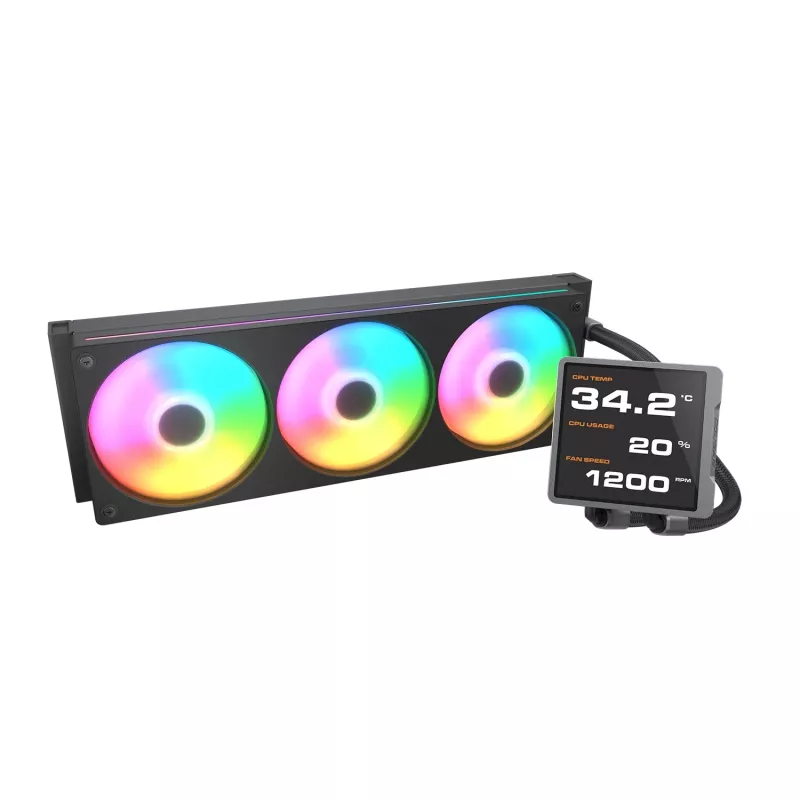 All-in-one CPU liquid cooler Cougar Poseidon Vistek Pro 360, ARGB, 120 mm fans, Black, multi-socket support