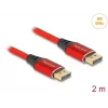 DeLOCK DisplayPort Cable 16K 60 Hz 2 m red metal