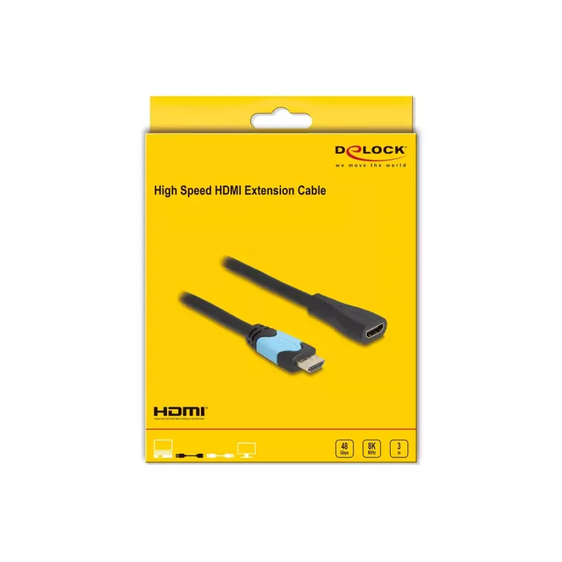 DeLOCK High Speed HDMI extension cable 48 Gbps 8K 60 Hz 3 m