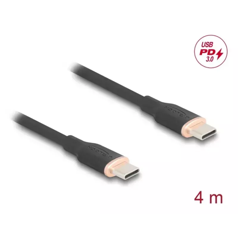 DeLOCK USB Cable USB 2.0 4m USB C Black 81240