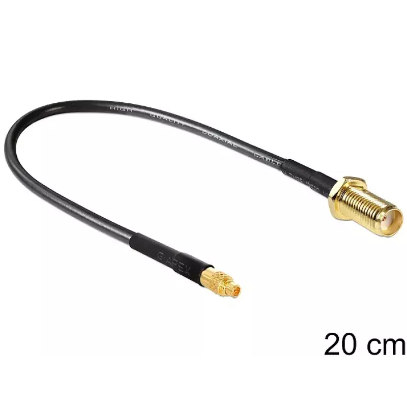 Coaxial Cable DeLOCK 88580 0.2m SMA MMCX Black