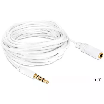 Audio Cable DeLOCK 3.5mm 5m White