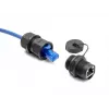DeLOCK RJ45 Cat.6A Coupler with sealing cap IP67 dust and waterproof
