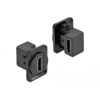 Socket outlet DELOCK 86786, panel-mount socket, black, 25.4×29.6×31.4 mm
