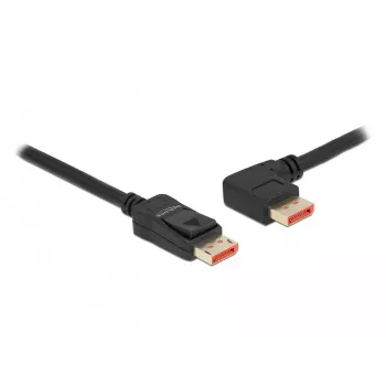 DisplayPort cable DeLOCK 87044 8K 60Hz 1m male straight to 90° left angled