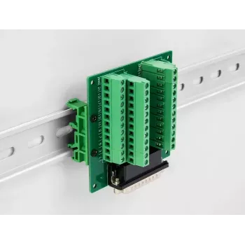 DeLOCK D-Sub HD 44 pin male to Terminal Block for DIN rail 84x86x30mm