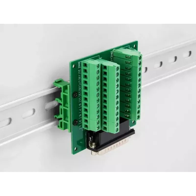 DeLOCK D-Sub HD 44 pin male to Terminal Block for DIN rail 84x86x30mm