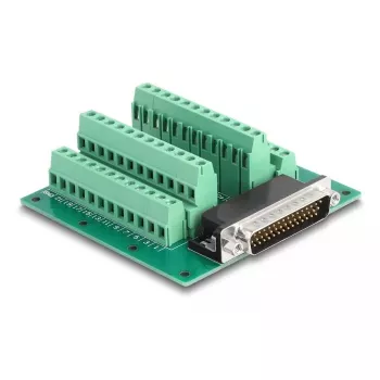 DeLOCK D-Sub HD 44 pin male to Terminal Block for DIN rail 84x86x30mm