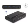 DeLOCK USB Switch 4 x Device 2 x Host 5 Gbps Black