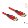 DeLOCK DisplayPort Cable 16K 60 Hz 1 m red metal