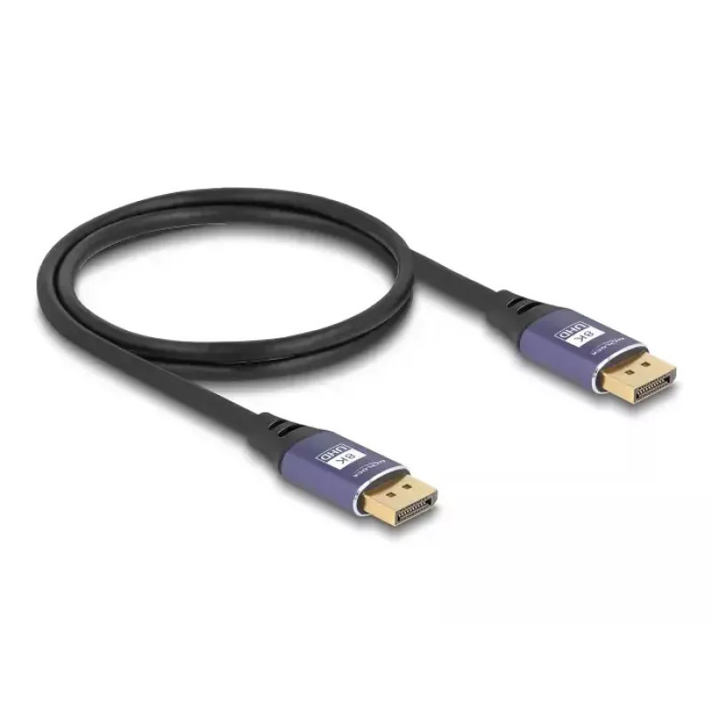 DeLOCK DisplayPort Cable 8K 60 Hz 1 m lila metal