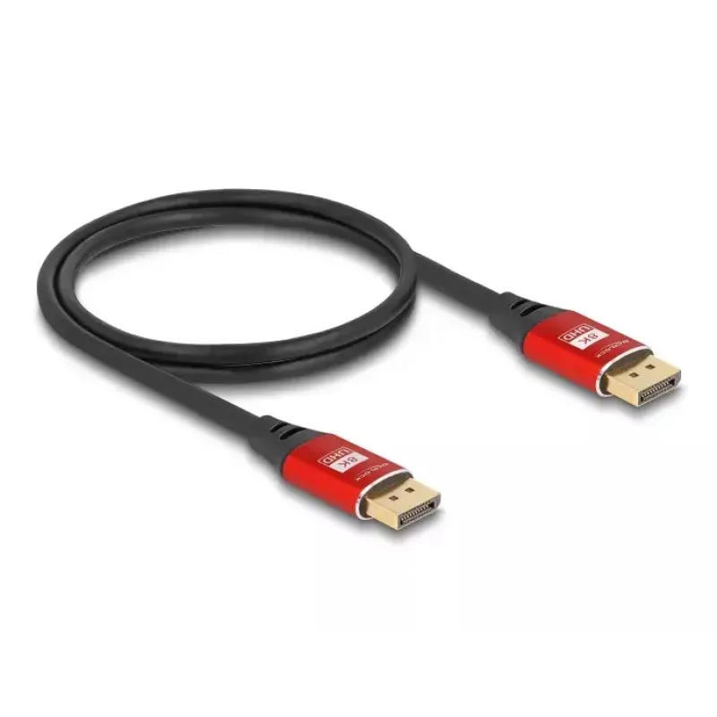 DeLOCK DisplayPort Cable 8K 60 Hz 1 m red metal
