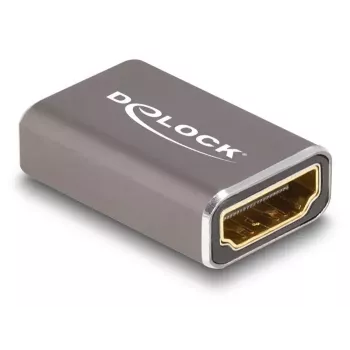 DeLOCK HDMI Adapter female to female 8K 60 Hz grey metal