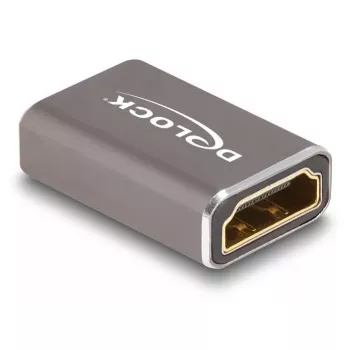DeLOCK HDMI Adapter female to female 8K 60 Hz grey metal