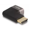 DeLOCK HDMI Adapter male to female 90° right angled 8K 60 Hz grey metal