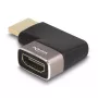 DeLOCK HDMI Adapter male to female 90° right angled 8K 60 Hz grey metal