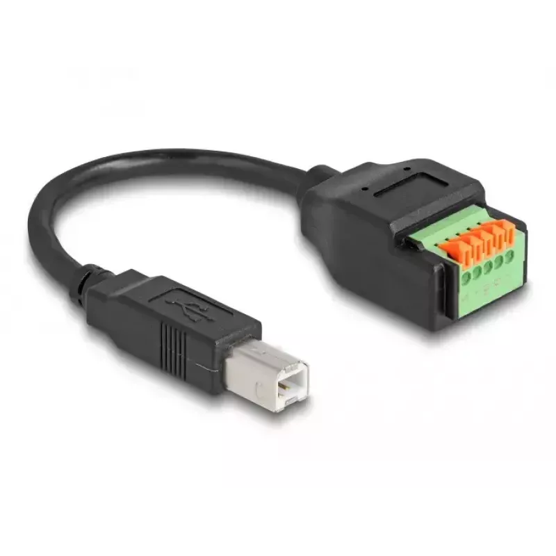 DeLOCK USB 2.0 Cable Type-B male to Terminal Block Adapter 15 cm