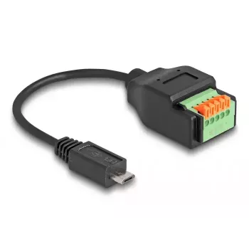 DeLOCK USB 2.0 Cable Type Micro-B male to Terminal Block Adapter 15 cm