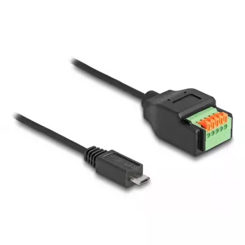 DeLOCK USB 2.0 Cable Type Micro-B male to Terminal Block Adapter 15 cm