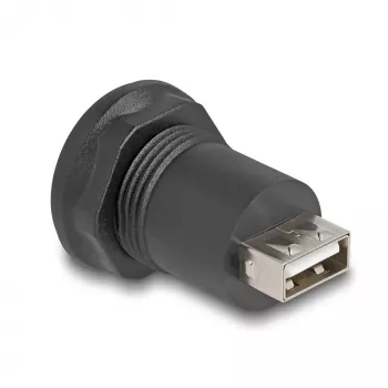 DeLOCK USB 2.0 Type Mini-B to USB 2.0 Type-A built-in connector black