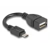 DeLOCK USB 2.0 OTG Cable Micro-B male to Type-A female 11 cm