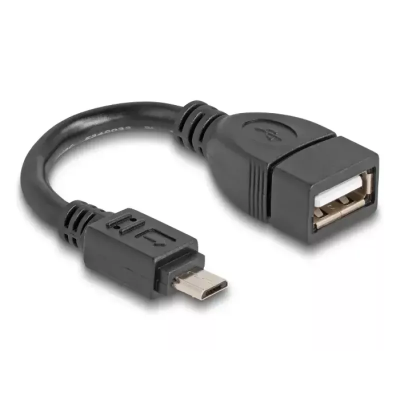 DeLOCK USB 2.0 OTG Cable Micro-B male to Type-A female 11 cm