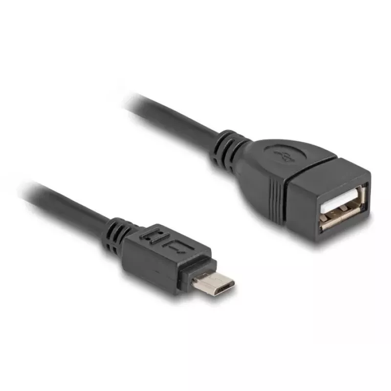 DeLOCK USB 2.0 OTG Cable Micro-B male to Type-A female 11 cm