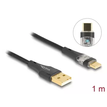 USB 2.0 Cable DeLOCK 80760 Type-A male to Type-C male 60 W 1 m