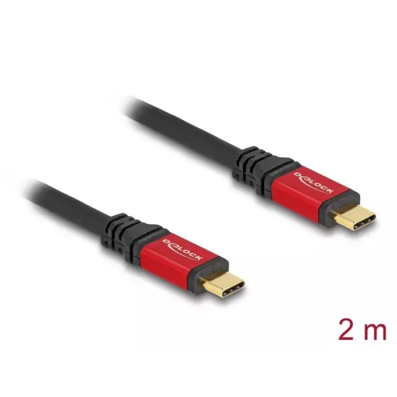 USB Cable DeLOCK USB 2.0 Type-C male to male 2m 240W E-Marker red