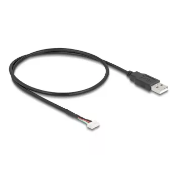 DeLOCK USB Cable USB 2.0 0.6m USB A 5-pin Terminal Block Black