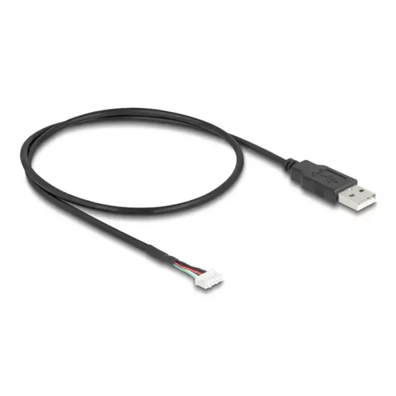 DeLOCK USB Cable USB 2.0 0.6m USB A 5-pin Terminal Block Black