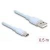 USB cable DeLOCK 81221 USB 2.0 0.5 m USB A USB C Blue