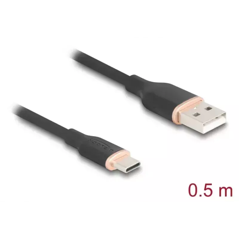 USB cable DeLOCK 81225 0.5m USB A USB C Black