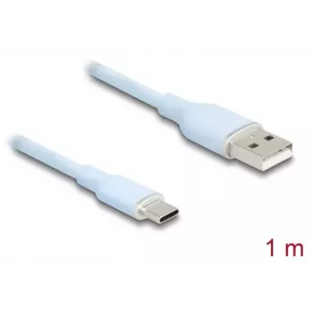 DeLOCK USB cable USB 2.0 1 m USB A USB C Blue 81222