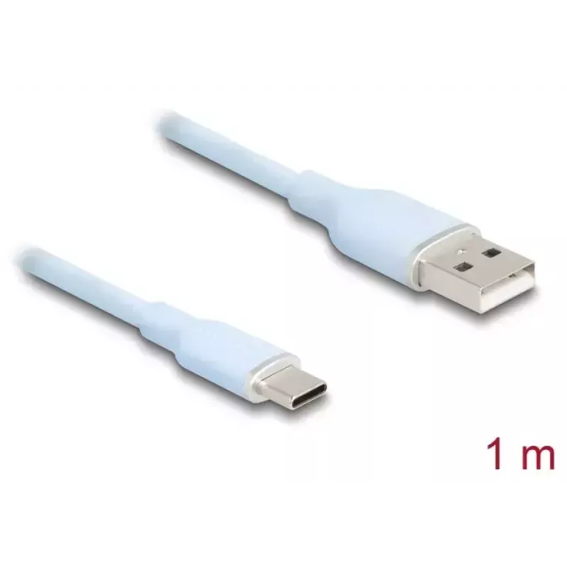 DeLOCK USB cable USB 2.0 1 m USB A USB C Blue 81222