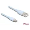DeLOCK USB Cable USB 2.0 2.5m USB A USB C Blue