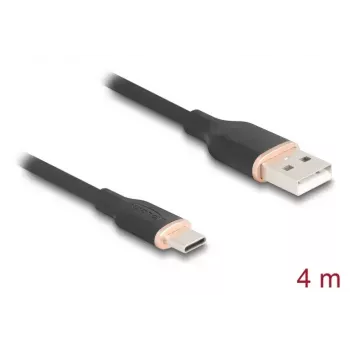 DeLOCK USB Cable USB 2.0 4m USB A USB C Black 81228