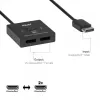 DisplayPort 2‑in‑1 Bi‑directional Switch CLUB3D CSV-1009 — 2x DisplayPort outputs, 8K@60Hz, black