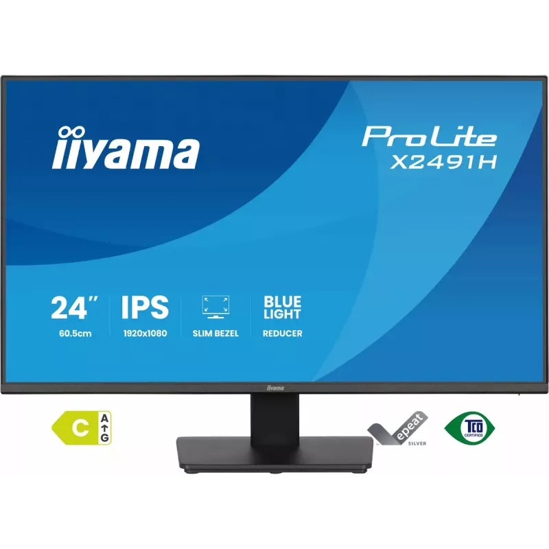 Computer monitor IIYAMA ProLite X2491H-B1 23.8 inch (60.5 cm) IPS LCD Full HD 1920×1080 Matt Black, VESA