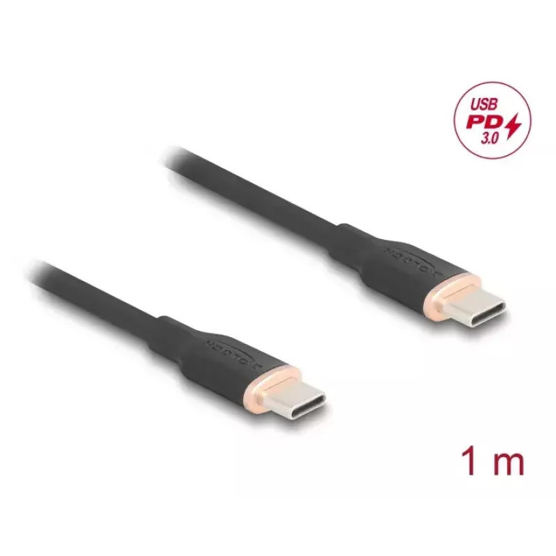 DeLOCK USB Cable USB 2.0 1m USB C Black 81238