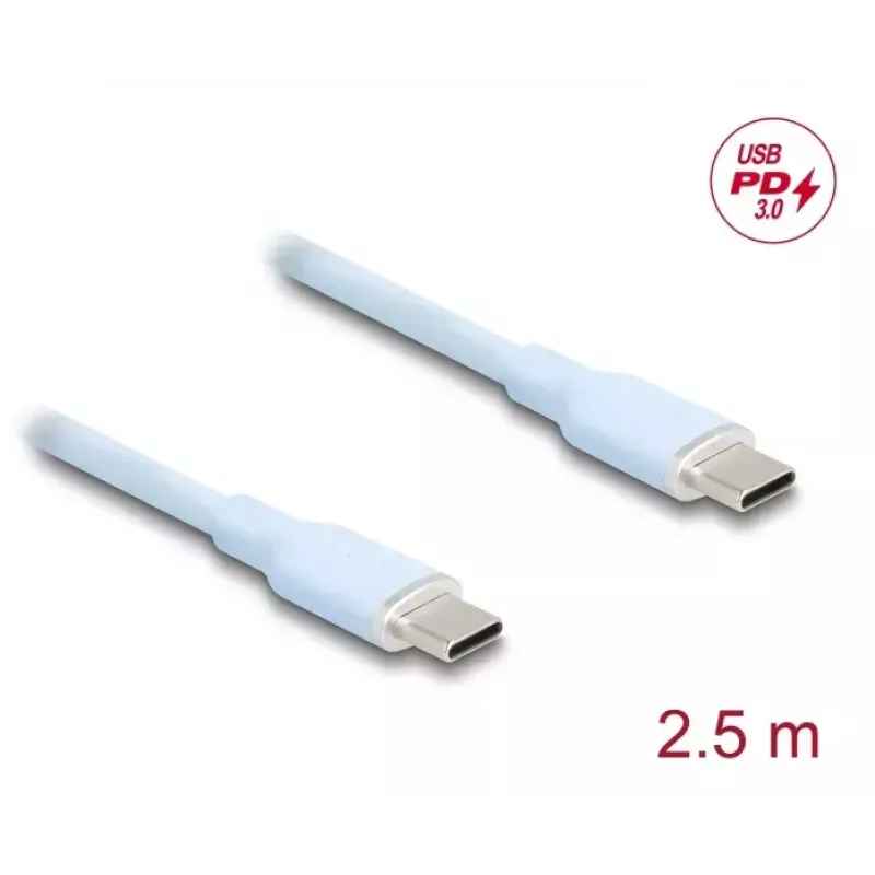 DeLOCK USB Cable USB 2.0 2.5m USB C Blue 81235