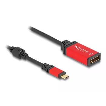 DeLOCK USB Type-C to DisplayPort Adapter 8K 30 Hz HDR Red