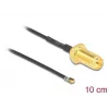 Coaxial Cable DeLOCK 12654 0.1m RP-SMA MHF 4L LK Black